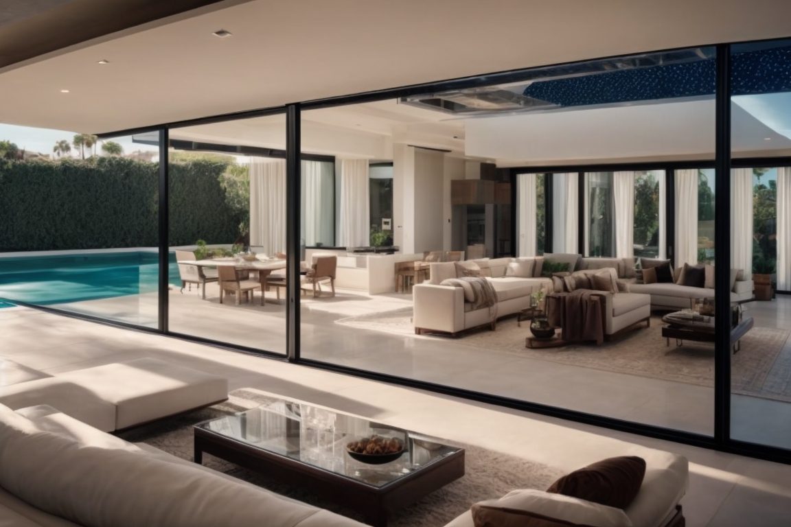 Luxury Beverly Hills estate with solar control window film installed