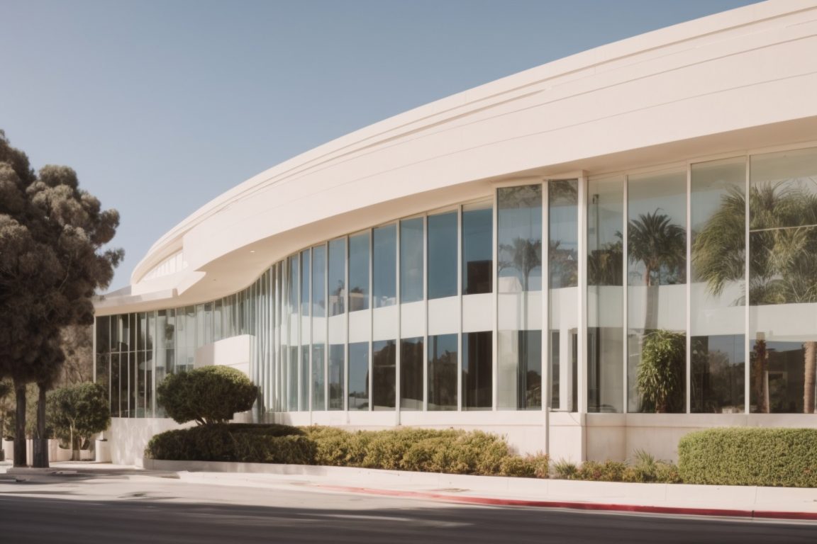 Beverly Hills building with panoramic windows and UV protective film