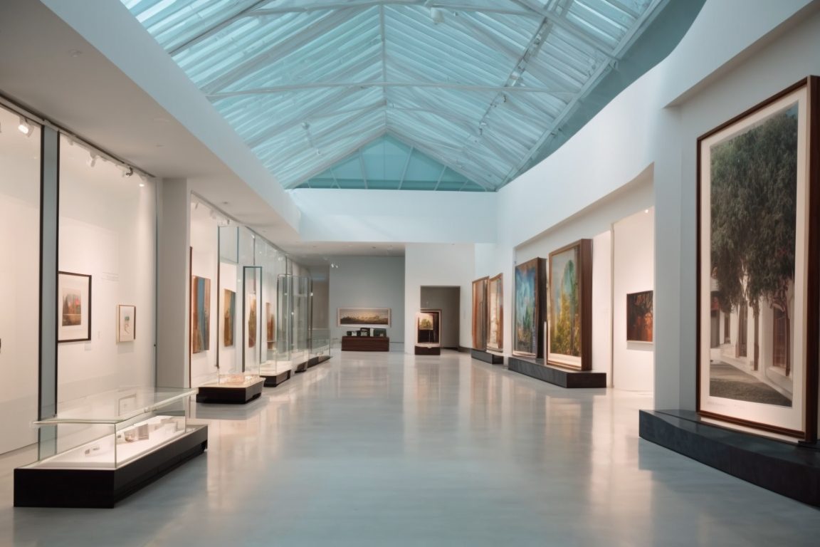 Beverly Hills art gallery interior with UV protection window films