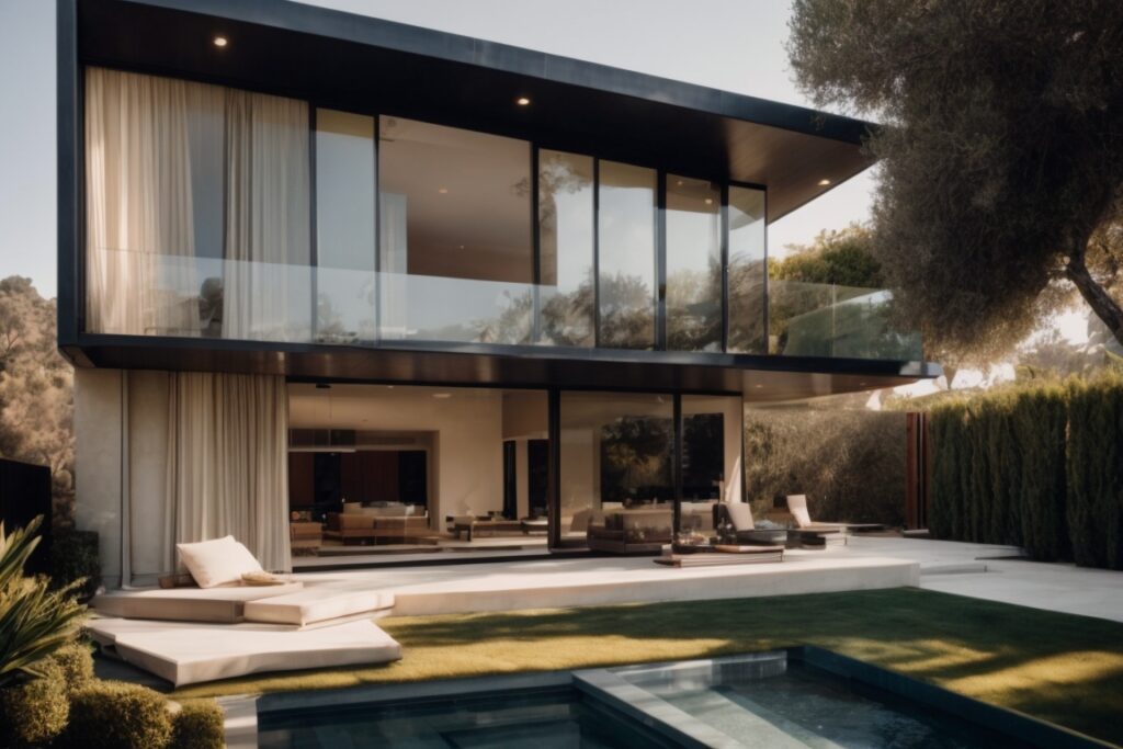 Luxury Beverly Hills home with opaque windows and UV protection