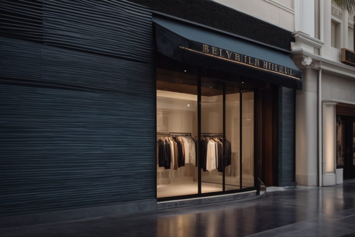 high-end Beverly Hills boutique with UV filtering window tinting
